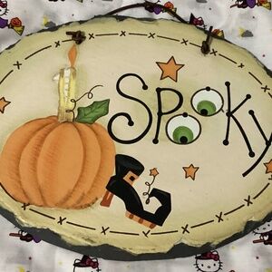 Share  "Spooky" hand painted sign New